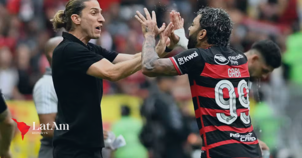 Discussão entre Gabigol e Filipe Luís termina em gol decisivo para o Flamengo