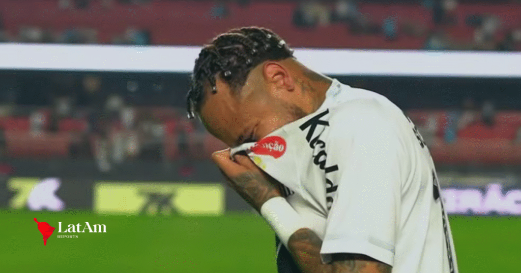 Neymar chora ao ser derrotado por 6 a 0 pelo Vasco