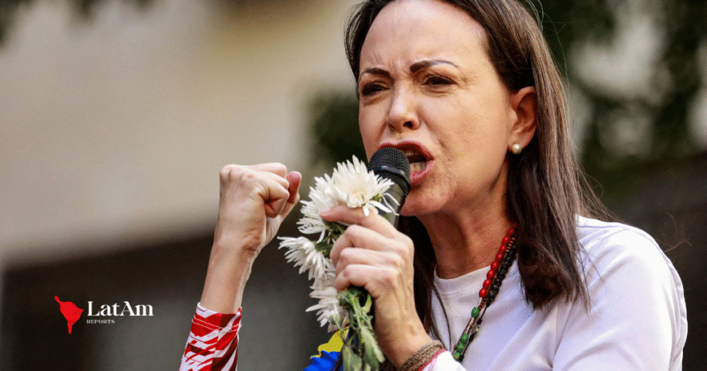Corina Machado agradece Trump após receber o Nobel da Paz de 2025