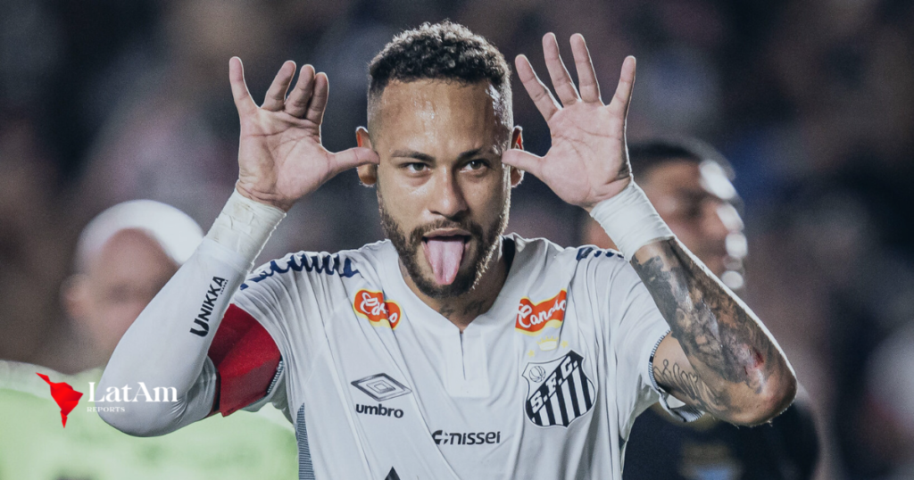 Neymar marca em retorno ao Santos após 13 anos e contribui para vitória sobre o Água Santa