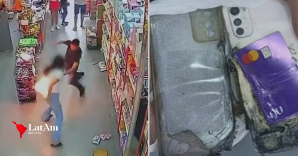 Mulher sofre queimaduras graves após celular explodir no bolso dentro de supermercado