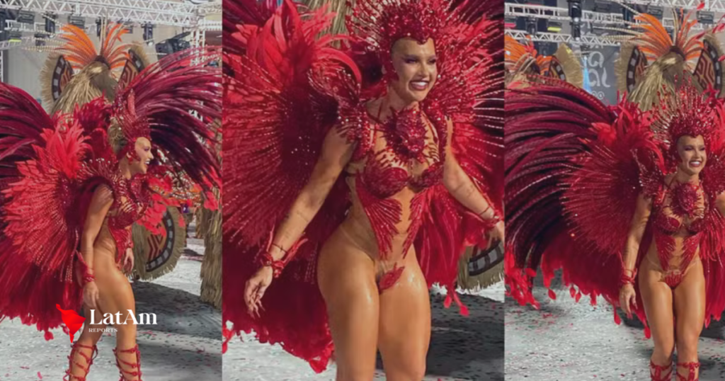 Tapa-sexo descola e fantasia pesa: Virginia enfrenta imprevistos na estreia como rainha da Grande Rio